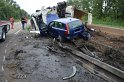 LKW umgestuerzt A 1 Rich Saarbruecken P056